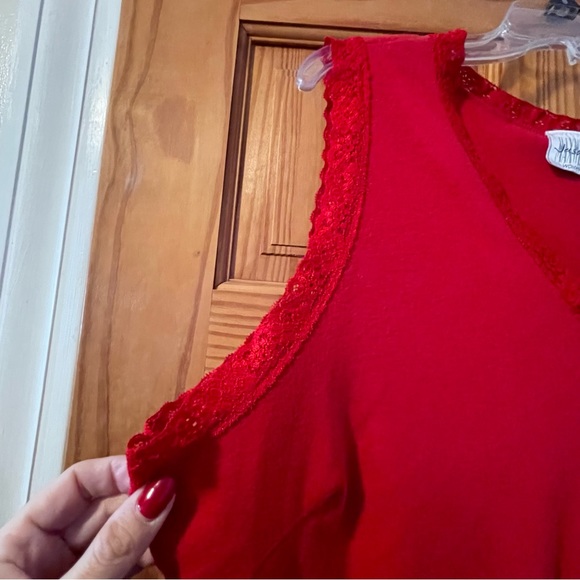 Jason Maxwell Red Sleeveless Blouse, Size 2X - Picture 3 of 6